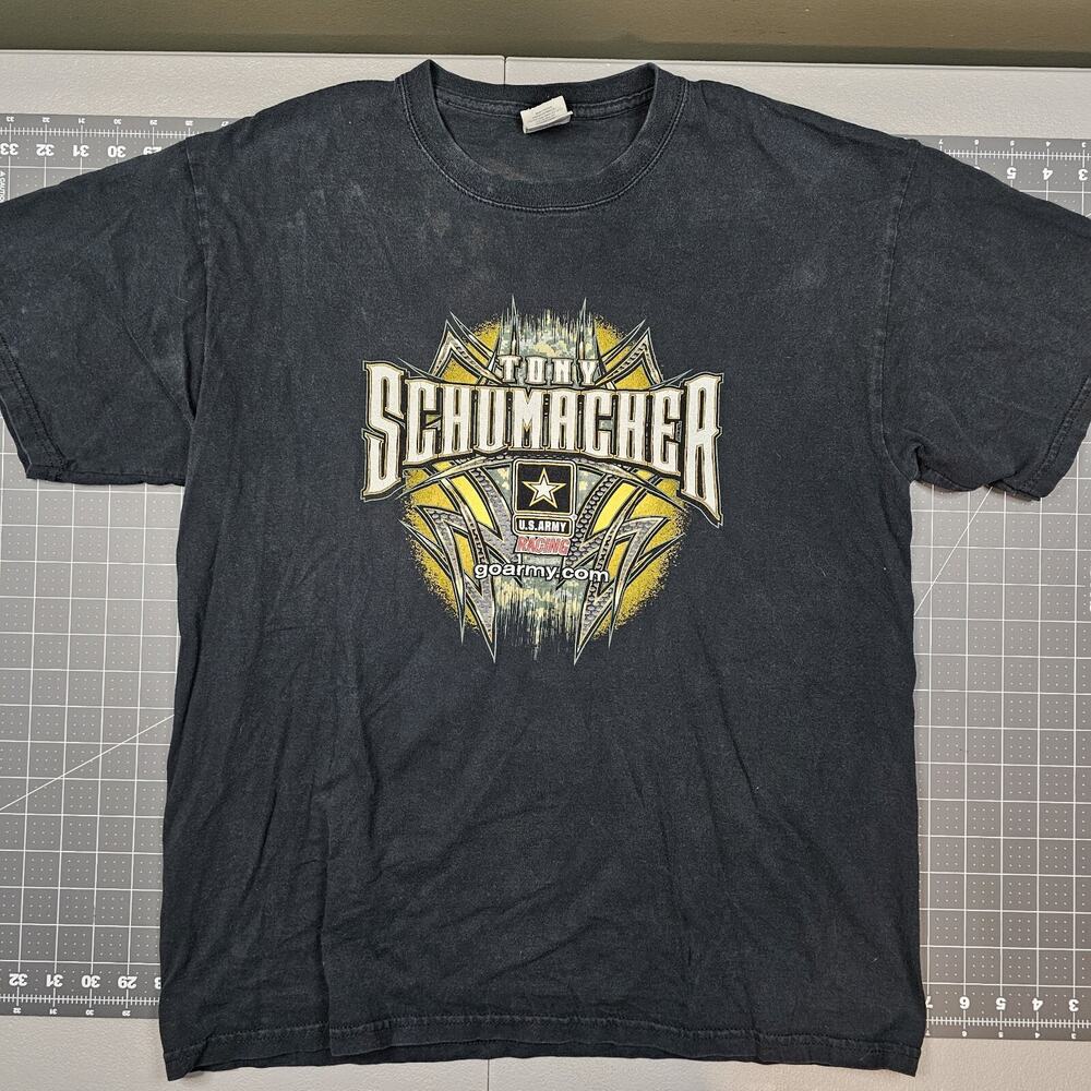 Vintage Tony Schumacher Tshirt Medium Nhra Drag Racing Y2K Streetwear Doubleside